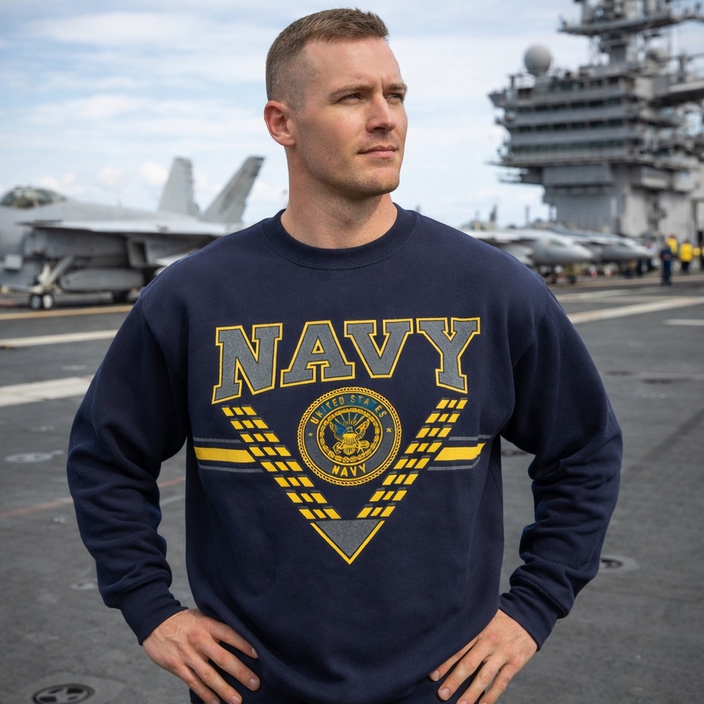 🇺🇸⚓ U.S. NAVY Patriotic Sweatshirt – Classic Military Pride ⚓🇺🇸 Size Men’s Large